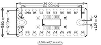 Mechanical Drawing - DFRobot Fermion: 4-Bit & 8-Bit Level Translators